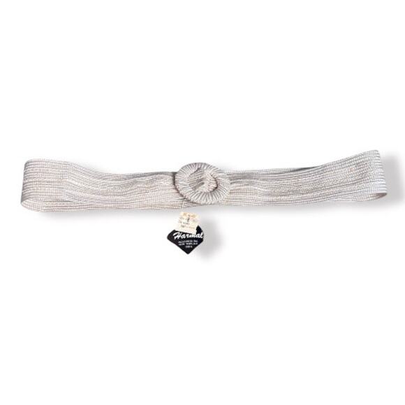Vintage Slip Through Rope Knot Belt Ivory Nautical Minimalist Made In USA New